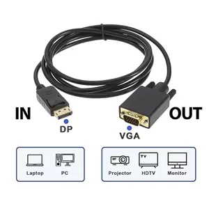 کابل تبدیل Display به VGA ویلوت Welot به طول 1.8 متر
