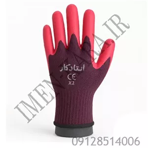 دستکش ضد اسید بلند پوشا قرمز