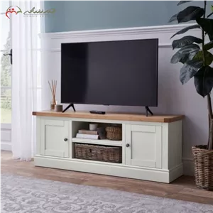 میز تلویزیون دو درب با طراحی ساده و زیبا