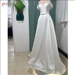 لباس عروس ساتن اف شولدر اروپایی