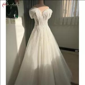 لباس عروس شکوفه اف شولدر مدرن