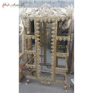 بوفه دو طرفه چند طبقه با آبکاری آلومینیوم طرح طاووس