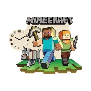 ساعت چراغدار اتاق کودک طرح ماینکرفت SN002 | مونیموکالا