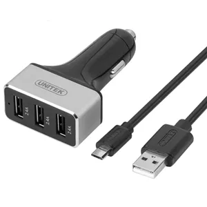 شارژر فندکی 3 پورت یونیتک مدل Y-P539C کد 1894