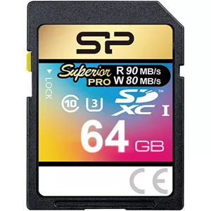 کارت حافظه 64 گیگابایت SD سیلیکون پاور Superior Pro SDXC UHS-I کلاس C10 U3 کد 3862