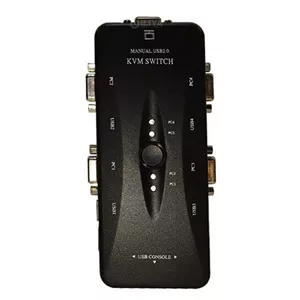 کی وی ام سوئیچ چهار پورت دستی KVM switch 4 port USB کد 3000