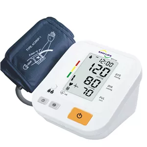 فشارسنج دیجیتال بازویی ایزی لایف مدل BP313A با قابلیت اندازه‌گیری فشار خون و ضربان قلب، تشخیص آریتمی، بازوبند قابل شستشو، منبع ا