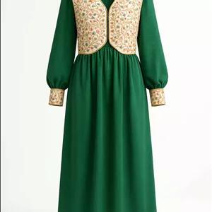 پیراهن زنانه ترنج | ترمه‌دوزی دست‌دوز | فرم مجلسی و شیک - سایز: سایز 1