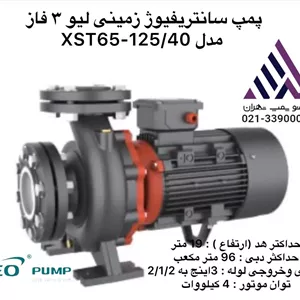پمپ سانتریفیوژ زمینی سه فاز لئو مدل XST65-125/40 | هد ۴۰-۵۰ متر | دبی تا ۲۲۰ مترمکعب/ساعت | توان ۴ kW