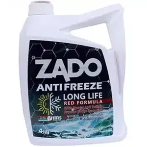 ضد یخ long life فرمول قرمز برند زادو تکی و کارتن 6 عددی ( 4 کیلویی ) | Long Life Antifreeze Red Formula Zado Brand Single and Carton of 6 Pieces (4 Kilos)