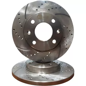 دیسک ترمز چرخ جلو سوراخ دار پژو 206 تیپ 2 روتینگر | front wheel brake disc Peugeot 206 Type 2 Rotinger