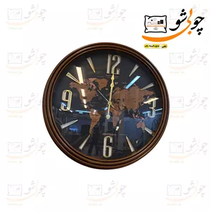 ساعت دیواری چوبی مدل کروم