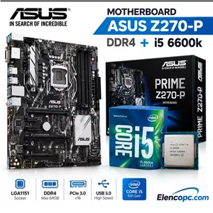 باندل مادربرد ایسوس MOTHERBOARD ASUS Z270-P DDR4 + i5 6600k