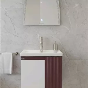 فول ست روشویی کابینتی رابوکا آروشا شرابی(کابین-آینه-سنگ)