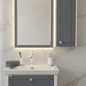 فول ست روشویی کابینتی رابوکا الوند سفید طوسی(کابین-آینه-باکس-سنگ)