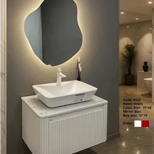 فول ست روشویی کابینتی رابوکا هلن سفید(کابین-آینه-سنگ)