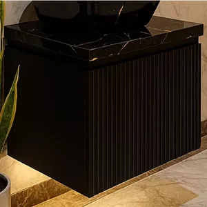 کابین روشویی پی وی سی رابوکا هرمس بامبو مشکی40*80
