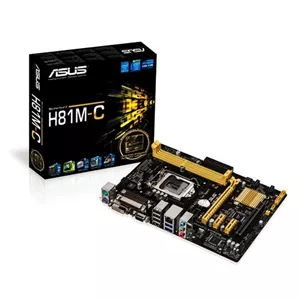 مادربرد ایسوس مدل H81M-C باپردازنده G3220 ، فن اورجینال،پنل پشتی