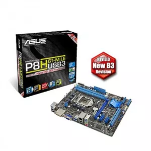 مادربرد ایسوس P8H61-MLE/USB3 بافن و پردازنده i3-2120 ، و پنل پشتی