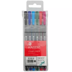 روان نویس نوک نمدی 6 رنگ کایزر ضخامت 0.4 میلی متری کد Sk807