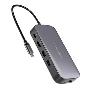 هاب دیتا و SSD پاورولوژی Powerology 256GB USB-C Hub & SSD Drive PWSDHB256