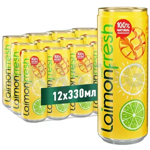 نوشیدنی گازدار Laimon Fresh لایمون فرش با طعم گلابی 330 میل بسته 12 عددی عمده