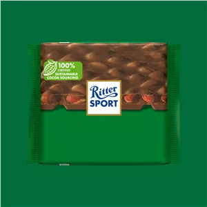 شکلات تخته ای ریتر اسپرت با طعم بادام هندی نمکی وزن 100 گرم - Ritter Sport Cashew