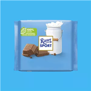 شکلات تخته ای ریتر اسپرت با طعم پرالین وزن 100 گرم - Ritter Sport Nugat