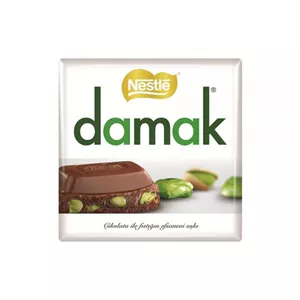 شکلات شیری سفید داماک نستله با مغز پسته 60 گرم