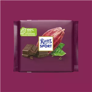 شکلات تخته ای ریتر اسپرت با طعم تلخ و فندق وزن 100 گرم - Ritter Sport Dunkle Voll Nuss