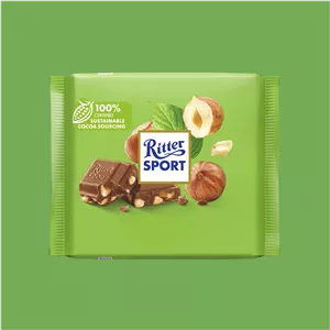 شکلات تخته ای ریتر اسپرت با طعم نعناع وزن 100 گرم - Ritter Sport Pfefferminz