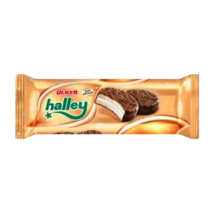 بیسکوئیت هالی اولکر ULKER HALLEY sutlu cikolatali با روکش شکلاتی و مغز موز 240 گرم