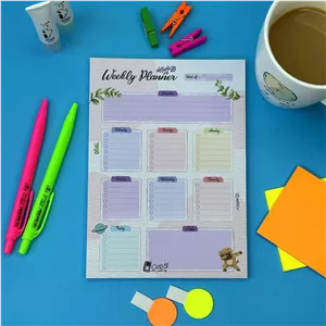 دفتر برنامه ریزی هفتگی [پلنر] موتی طرح فانتزی