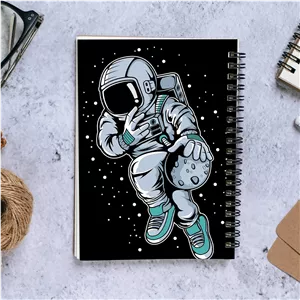 دفتر نقاشی موتی طرح فضانورد