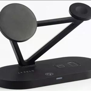 شارژر وایرلس مگنتی مولتی شارژ لِوللو Levelo Premio 5 In 1 Wireless Charging Pad LVL51WCPBK