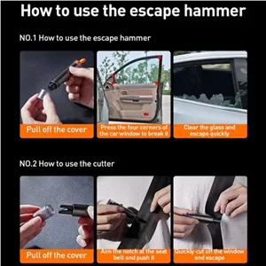 چکش اضطراری خودرو مومکس MOMAX CR11E با تیغه برش