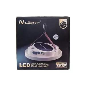 چراغ کمپینگ خورشیدی و شارژی LED-K200 | با باتری 7800 میلی‌آمپر