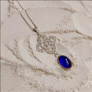 گردنبند سنتی سنگ لعل آبی