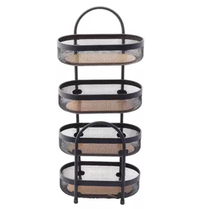 سبد سیب زمینی و پیازی 4 طبقه توری آسمان مدل جاپیازی بیضی کد 754