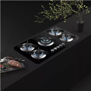 اجاق گاز صفحه ای میکس پلاس مدل APPLE M | گاز شیشه ای 5 شعله