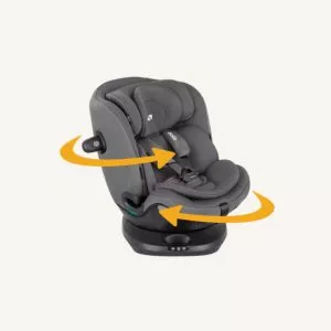 صندلی ماشین ای اسپین مولتی وی 360 درجه طوسی از برند جویی Joie i-Spin Multiway 360