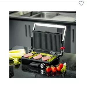 گریل‌ساز استیل ضدزنگ 1600 وات مدل GGM5394N | نقره‌ای/مشکی