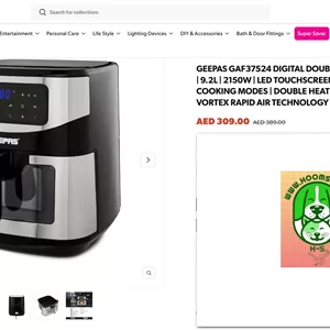 سرخ‌کن بدون روغن دیجیتال جیپاس مدل Geepas GAF37524 - شرکتی
