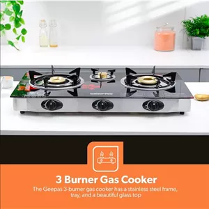 اجاق گاز رومیزی ۳ شعله جیپاس مدل GK6759