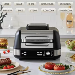 گریل چند کاره عرشیا مدل GM498-3305 با بدنه استیل