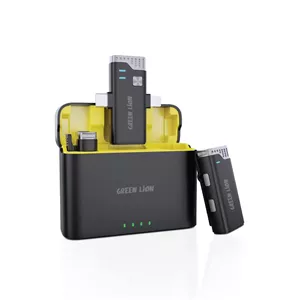 میکروفن دو تایی 360 درجه ی گرین لاین/Green Lion GN2 IN 1 MIC 360D – 2 IN 1 360 MICROPHONE / lightning - USB-C