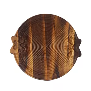 سینی چوبی گردو طرح پاپیون مدل T0146