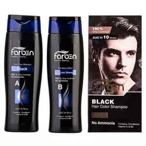 شامپو رنگ مو فاربن شماره 1.0 حجم 150 میلی لیتر رنگ مشکی طبیعی((ارسال رایگان برای خرید بالای 3 تومان))