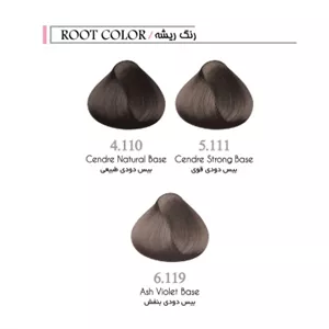 رنگ مو سانفرس Sanferce شماره 6.119 حجم 120 میلی لیتر رنگ ریشه بیس دودی بنفش