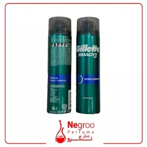 ژل اصلاح مردانه ژیلت مدل Mach 3 Extra Comfort حجم 200 میل/اورجینال